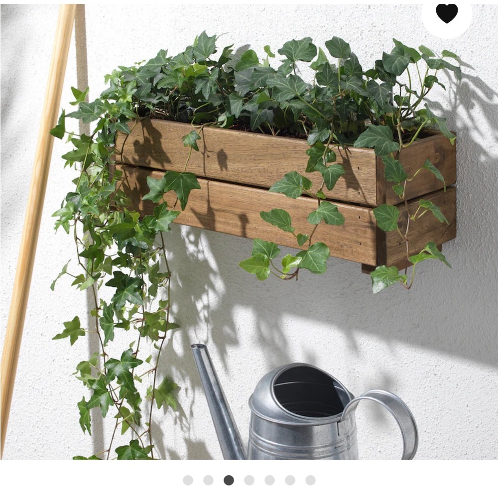 IKEA STJÄRNANIS Flower Box Outdoor Acacia Wood 29.5" x 10.75" LIKE New